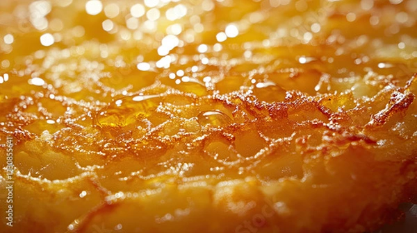 Fototapeta Close-Up View of Sweet Honey Dripping on Sticky Surface