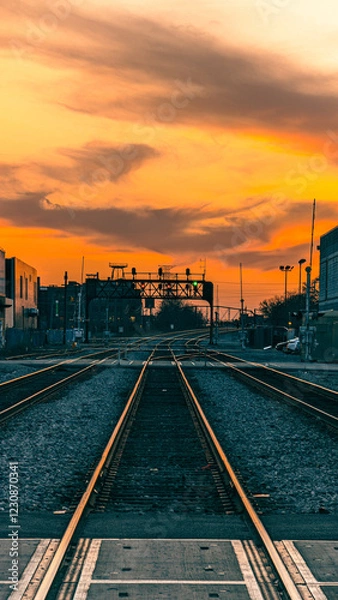 Obraz Sunset Over the Tracks