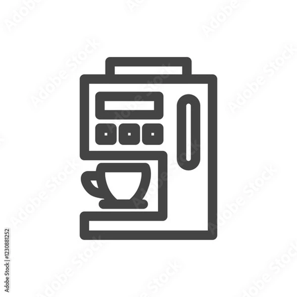 Fototapeta 線画日用品家電関連の単品アイコン　コーヒーメーカー