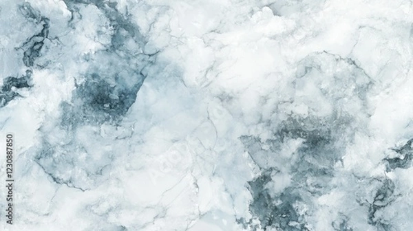 Fototapeta Abstract Blue and White Marble Texture Background with Natural Stone Veins Pattern