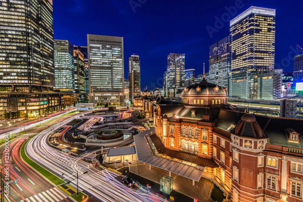 Obraz 東京駅の夜景