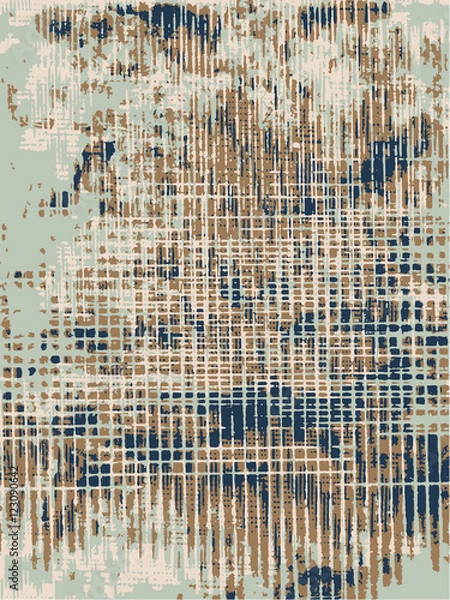 Obraz Abstract grunge vector background. Color composition of irregular overlapping graphic elements. Created using handmade camera-less photographic prints.