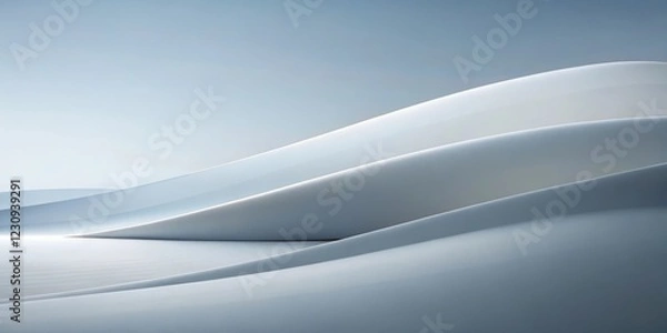 Fototapeta Abstract White Wave Background