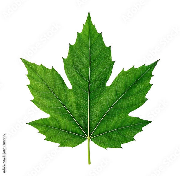 Obraz Detailed Maple Leaf Against on transparent Background Showing Intricate Veins