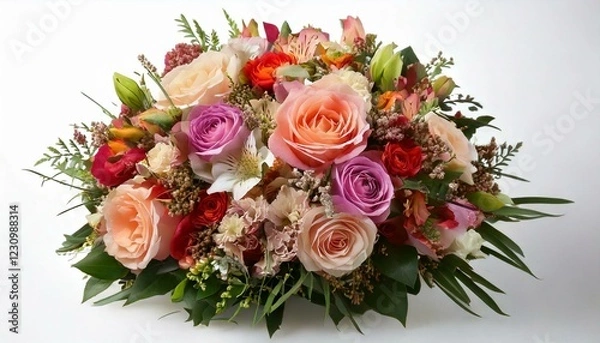 Fototapeta Generated image  Luxurious wedding bouquet featuring a variety of beautiful blooms