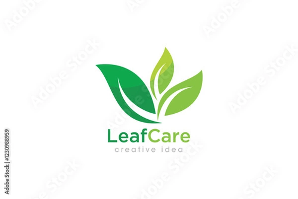 Fototapeta Creative Leaf Concept Logo Design Template