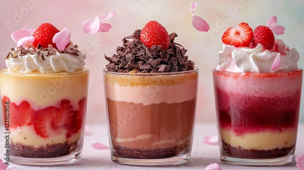 Obraz 桜とイチゴのスイーツ