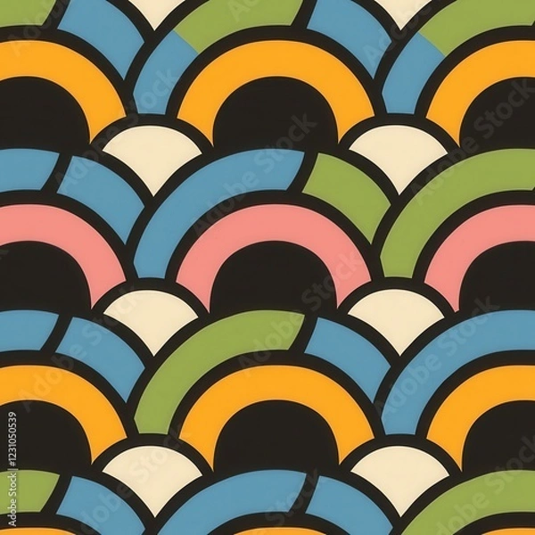 Fototapeta Colorful abstract pattern design modern art digital artwork creative studio close-up vibrant aesthetics