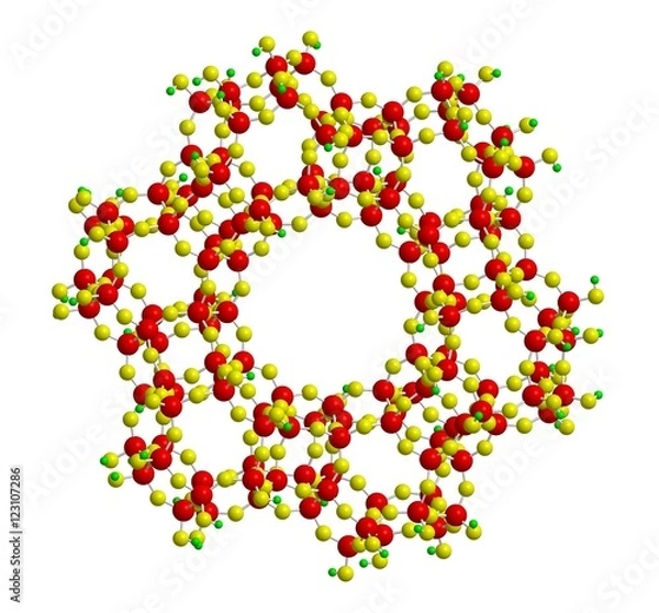 Fototapeta Struktura molekularna zeolitu