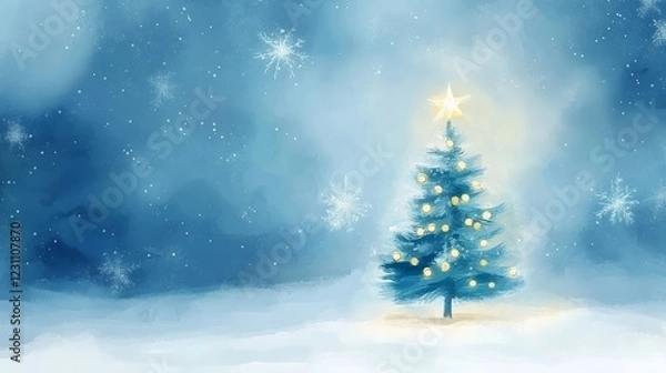 Fototapeta Vibrant and creative Christmas background featuring an abstract tree design.