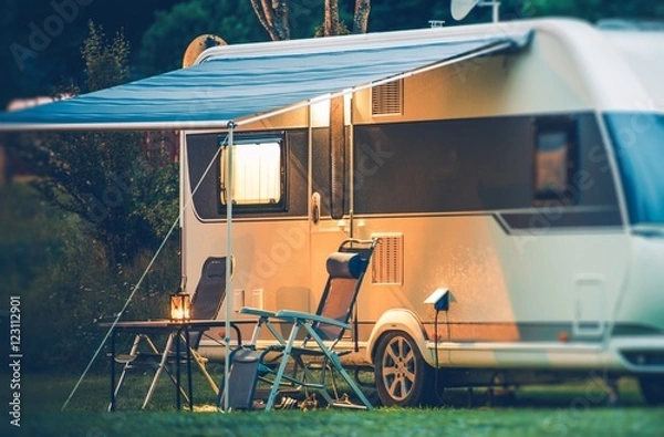 Fototapeta Travel Trailer Caravaning