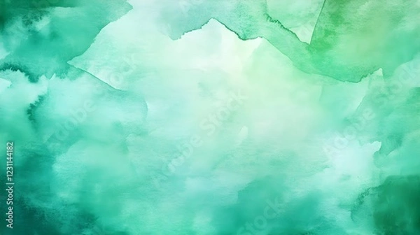 Fototapeta abstract green watercolor background texture - abstract art