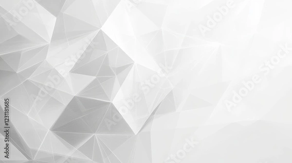 Fototapeta Abstract White Geometric Background Subtle Depth Texture