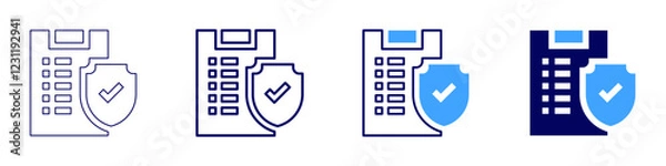 Fototapeta Business planning icon in 4 different styles. Thin Line, Line, Bold, and Bold Line. Duotone style. Editable stroke