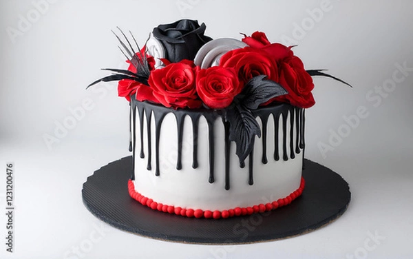 Fototapeta ゴシックなデコレーションのホールケーキ