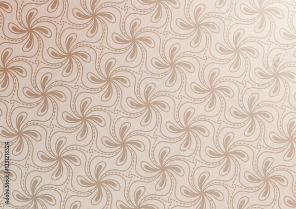 Obraz Gradient brown swirl line pattern art background