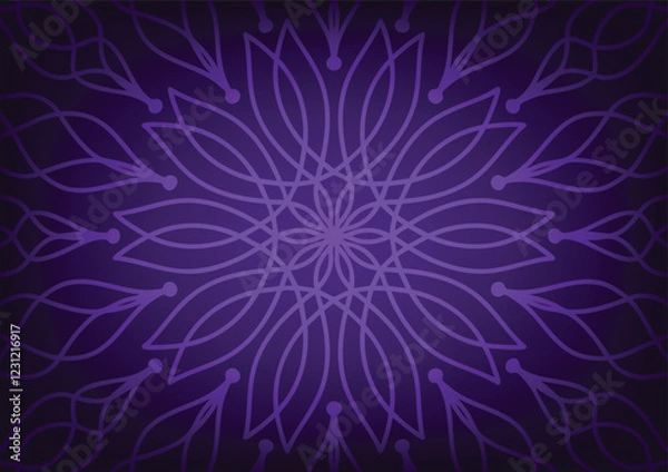 Obraz Purple dark art abstract flower mandala background