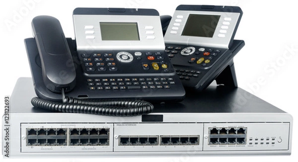 Obraz Phone switch and telephones