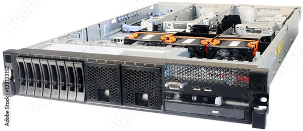 Obraz Rack-mount server over white