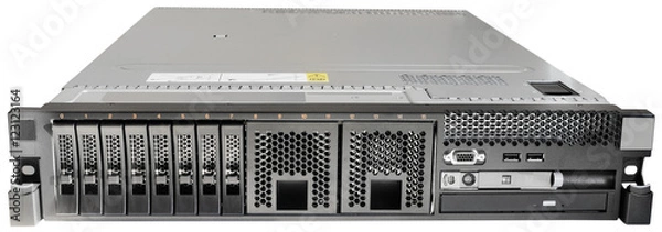 Obraz Rackmount server isolated on white