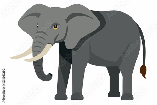 Fototapeta elephant cartoon isolated on white