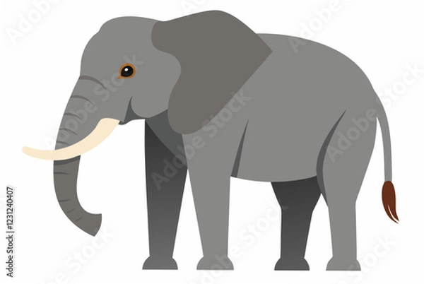 Fototapeta elephant cartoon isolated on white