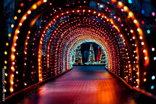 Fototapeta neon glow light on dark background