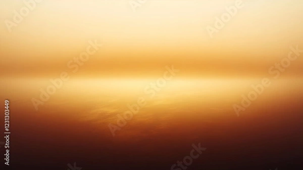 Fototapeta Golden sunset reflecting on calm water, hazy sky, peaceful scene, website background