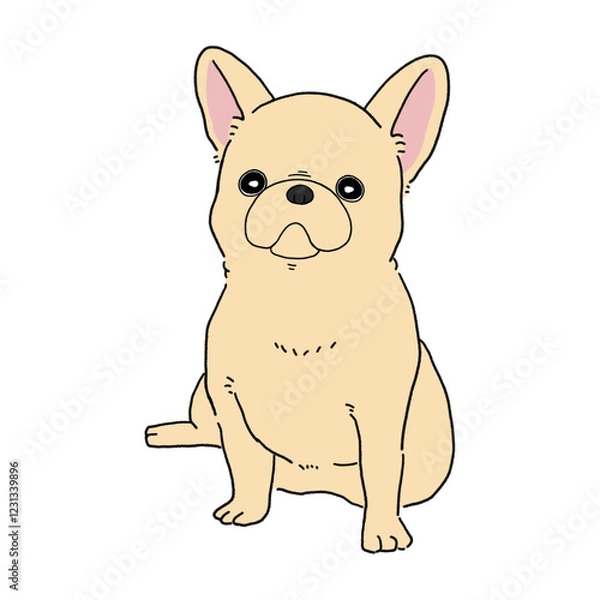 Obraz フレンチブルドッグ(クリーム)