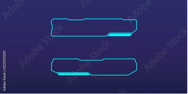 Fototapeta Graphic set of lower third technology concept. Tech Infographic template. Vector design.