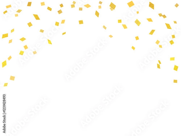 Obraz ゴールドの紙吹雪　イラスト素材　金