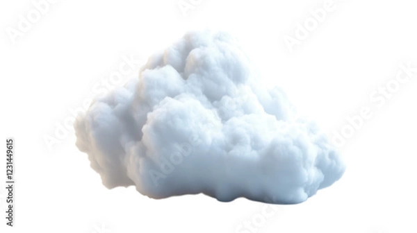 Fototapeta Soft white clouds floating in a serene sky during a clear day