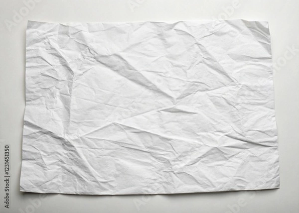 Fototapeta blank-white-crumpled-and-creased-paper-poster-elem