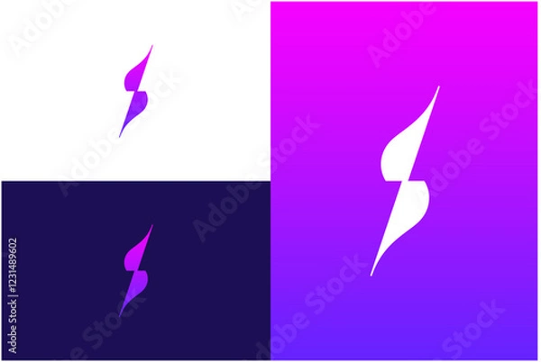 Obraz LUXURY GEOMETRIC LETTER S LOGO