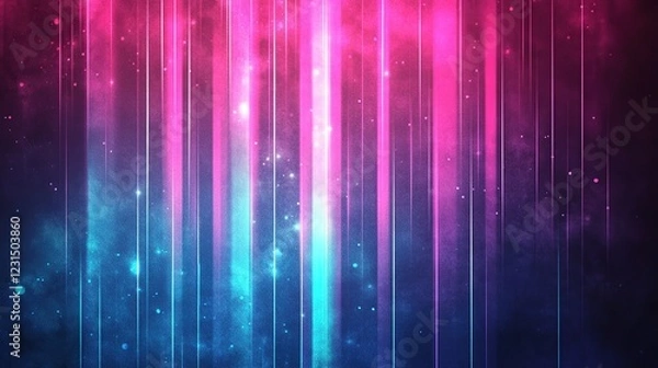 Obraz Pink, blue light streaks, cosmic background, digital art, website