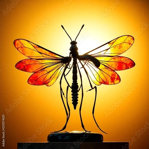 Fototapeta dragonfly on a flower