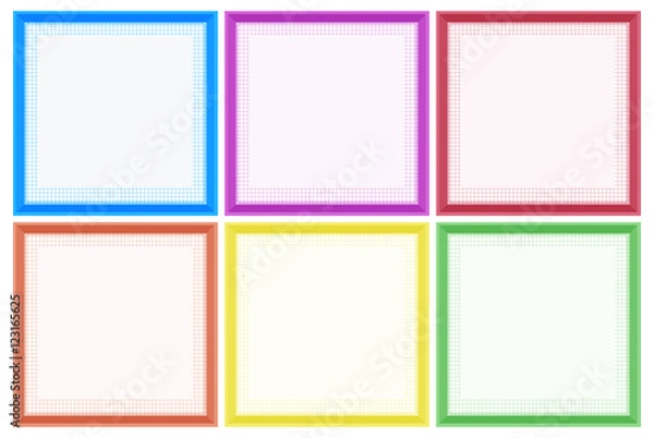 Obraz Frame template with colorful borders