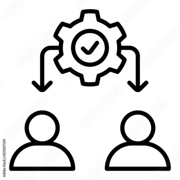 Fototapeta Team Roles line icon