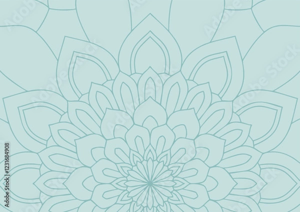 Obraz Green soft art pattern flower mandala background