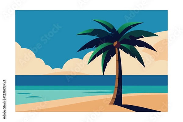Obraz trees on the beach