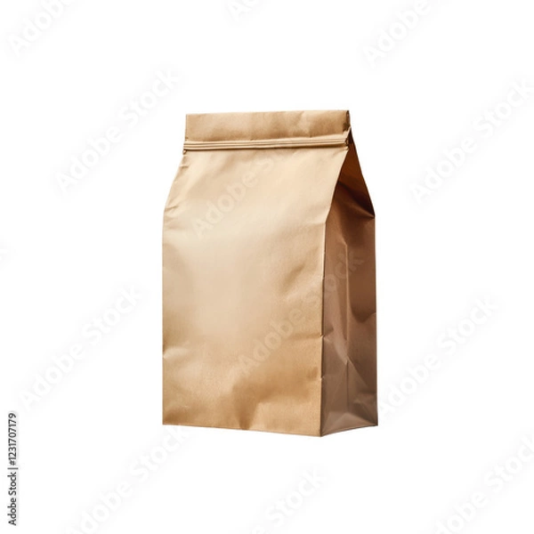 Fototapeta brown paper bag isolated on transparent background