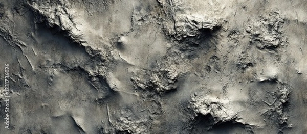 Fototapeta Textured aerial view of cement surface with gray tones showcasing unique patterns and variations ideal for background in creative projects