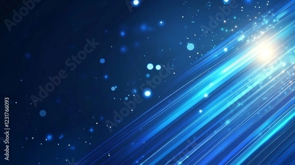 Obraz Abstract Blue Dynamic Light Streaks Background Image