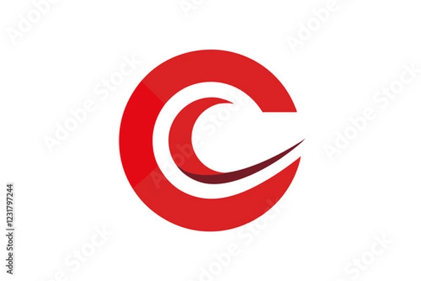 Fototapeta Alphabet C logo design concept