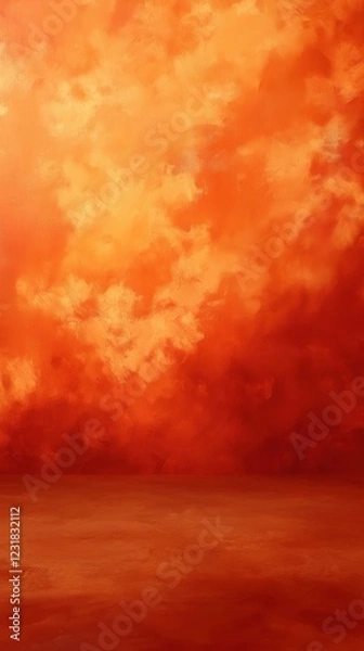 Fototapeta Warm orange gradient background with soft texture and artistic color blend