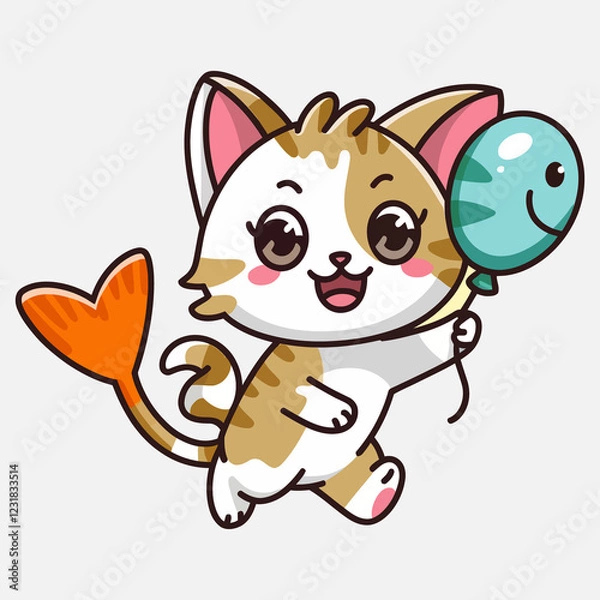 Obraz cat with a ball