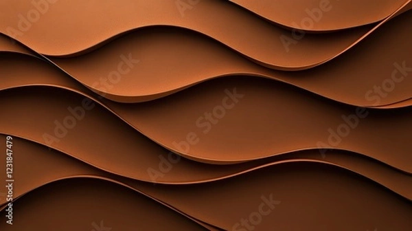 Fototapeta Creating Layered Paper Texture Studio Digital Art Tranquil Environment Close-Up Mocha Mousse Tones