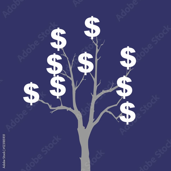 Fototapeta Dollar tree abstract