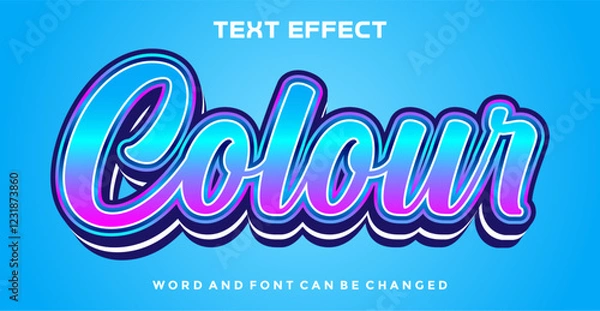 Fototapeta Colour editable text effect