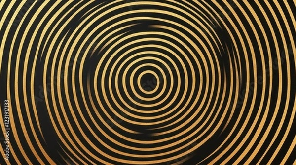 Fototapeta Gold concentric circles abstract background design